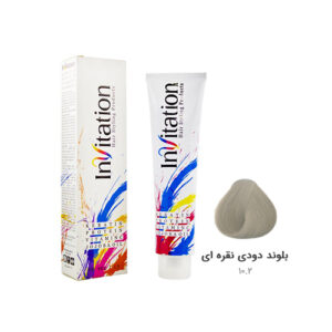 رنگ مو اینویتیشن شماره ۱۰.۲ رنگ بلوند دودی نقره ای