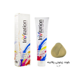 رنگ مو اینویتیشن شماره ۱۰.۳ رنگ بلوند زیتونی پلاتینه