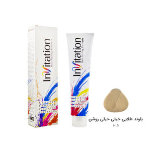 رنگ مو اینویتیشن شماره ۱۰.۵ رنگ بلوند طلایی خیلی خیلی روشن