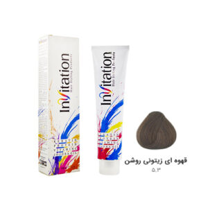 رنگ مو اینویتیشن شماره ۵.۳ رنگ قهوه ای زیتونی روشن