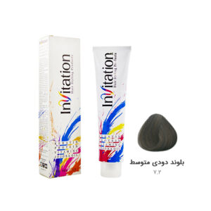 رنگ مو اینویتیشن شماره ۷.۲ رنگ بلوند دودی متوسط