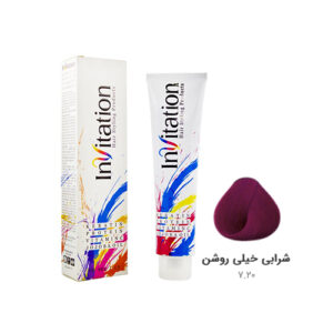 رنگ مو اینویتیشن شماره ۷.۲۰ رنگ شرابی خیلی روشن