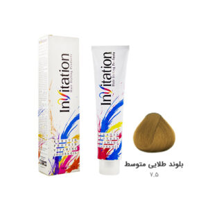 رنگ مو اینویتیشن شماره ۷.۵ رنگ بلوند طلایی متوسط