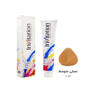 رنگ مو اینویتیشن شماره ۷.۵۴ رنگ عسلی متوسط