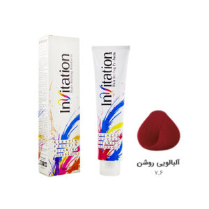 رنگ مو اینویتیشن شماره ۷.۶ رنگ آلبالویی روشن