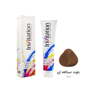 رنگ مو اینویتیشن شماره ۷.۷ رنگ بلوند نسکافه ای
