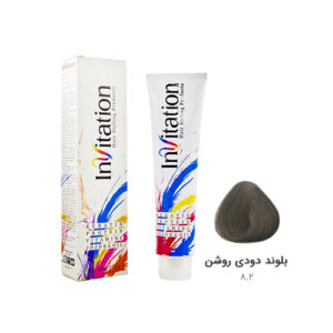 رنگ مو اینویتیشن شماره ۸.۲ رنگ بلوند دودی روشن