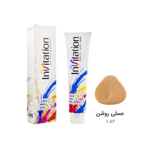رنگ مو اینویتیشن شماره ۸.۵۴ رنگ عسلی روشن