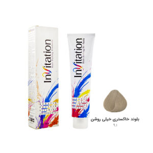 رنگ مو اینویتیشن شماره ۹.۱ بلوند خاکستری خیلی روشن